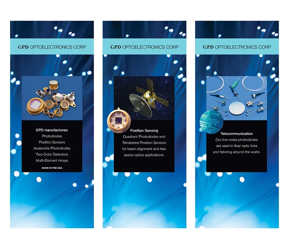 Three side banners for GPD Optoelectronics Corporation